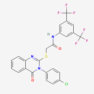 N-[3,5-Bis(trifluoromethyl)phenyl]-2-{[3-(4-chlorophenyl)-4-oxo-3,4-dihydro-2-quinazolinyl]sulfanyl}acetamide