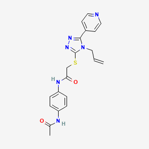 N-[4-(acetylamino)phenyl]-2-{[4-(prop-2-en-1-yl)-5-(pyridin-4-yl)-4H-1,2,4-triazol-3-yl]sulfanyl}acetamide