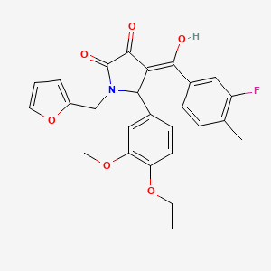 5-(4-ethoxy-3-methoxyphenyl)-4-(3-fluoro-4-methylbenzoyl)-1-(2-furylmethyl)-3-hydroxy-1,5-dihydro-2H-pyrrol-2-one