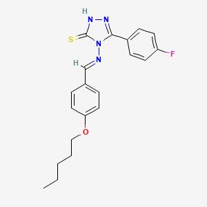 5-(4-Fluorophenyl)-4-((4-(pentyloxy)benzylidene)amino)-4H-1,2,4-triazole-3-thiol