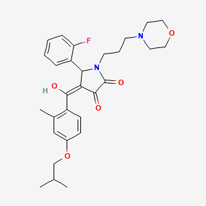 5-(2-Fluorophenyl)-3-hydroxy-4-(4-isobutoxy-2-methylbenzoyl)-1-[3-(4-morpholinyl)propyl]-1,5-dihydro-2H-pyrrol-2-one