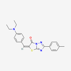 (5E)-5-[4-(diethylamino)benzylidene]-2-(4-methylphenyl)[1,3]thiazolo[3,2-b][1,2,4]triazol-6(5H)-one