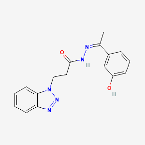 3-(1H-benzotriazol-1-yl)-N'-[(1Z)-1-(3-hydroxyphenyl)ethylidene]propanehydrazide