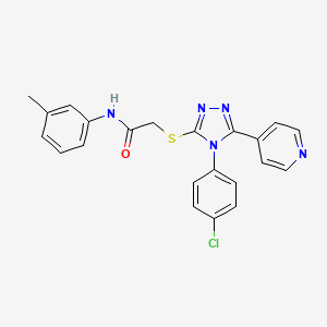 2-{[4-(4-chlorophenyl)-5-(pyridin-4-yl)-4H-1,2,4-triazol-3-yl]sulfanyl}-N-(3-methylphenyl)acetamide