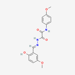 N'-[(E)-(2-hydroxy-5-methoxyphenyl)methylideneamino]-N-(4-methoxyphenyl)oxamide