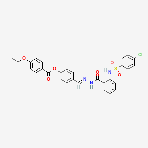 [4-[(E)-[[2-[(4-chlorophenyl)sulfonylamino]benzoyl]hydrazinylidene]methyl]phenyl] 4-ethoxybenzoate