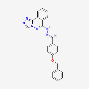 molecular formula C23H18N6O B12016648 (6Z)-6-{(2E)-[4-(benzyloxy)benzylidene]hydrazinylidene}-5,6-dihydro[1,2,4]triazolo[3,4-a]phthalazine 