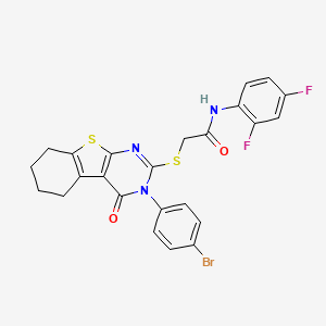 2-{[3-(4-bromophenyl)-4-oxo-3,4,5,6,7,8-hexahydro[1]benzothieno[2,3-d]pyrimidin-2-yl]sulfanyl}-N-(2,4-difluorophenyl)acetamide