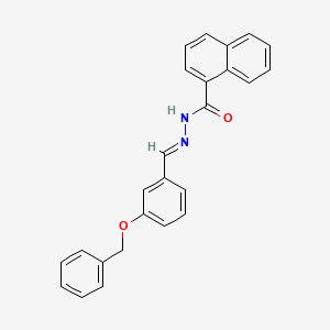 molecular formula C25H20N2O2 B12016710 N-[(E)-(3-phenylmethoxyphenyl)methylideneamino]naphthalene-1-carboxamide 