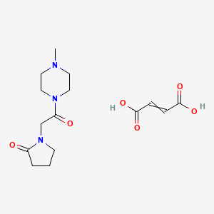 molecular formula C15H23N3O6 B1201674 But-2-enedioic acid;1-[2-(4-methylpiperazin-1-yl)-2-oxoethyl]pyrrolidin-2-one 