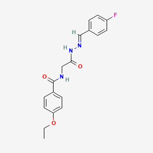 molecular formula C18H18FN3O3 B12016746 4-Ethoxy-N-(2-(2-(4-fluorobenzylidene)hydrazino)-2-oxoethyl)benzamide CAS No. 769143-32-0