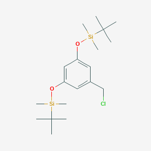 molecular formula C19H35ClO2Si2 B120168 1-(Chloromethyl)-3,5-bis[[(1,1-dimethylethyl)dimethylsilyl]oxy]benzene CAS No. 103929-85-7