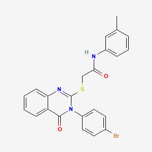 2-{[3-(4-bromophenyl)-4-oxo-3,4-dihydroquinazolin-2-yl]sulfanyl}-N-(3-methylphenyl)acetamide