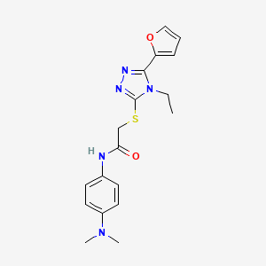 N-[4-(dimethylamino)phenyl]-2-{[4-ethyl-5-(furan-2-yl)-4H-1,2,4-triazol-3-yl]sulfanyl}acetamide