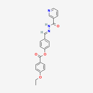 4-(2-(3-Pyridinylcarbonyl)carbohydrazonoyl)phenyl 4-ethoxybenzoate