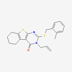 3-Allyl-2-[(2-methylbenzyl)sulfanyl]-5,6,7,8-tetrahydro[1]benzothieno[2,3-D]pyrimidin-4(3H)-one