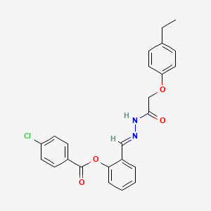 2-(2-((4-Ethylphenoxy)acetyl)carbohydrazonoyl)phenyl 4-chlorobenzoate