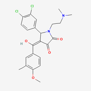 5-(3,4-dichlorophenyl)-1-[2-(dimethylamino)ethyl]-3-hydroxy-4-[(4-methoxy-3-methylphenyl)carbonyl]-1,5-dihydro-2H-pyrrol-2-one