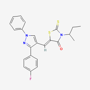 (5Z)-3-sec-butyl-5-{[3-(4-fluorophenyl)-1-phenyl-1H-pyrazol-4-yl]methylene}-2-thioxo-1,3-thiazolidin-4-one