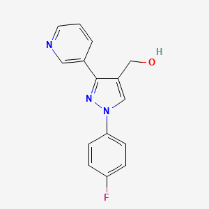 molecular formula C15H12FN3O B12016995 (1-(4-Fluorophenyl)-3-(pyridin-3-YL)-1H-pyrazol-4-YL)methanol CAS No. 618444-47-6