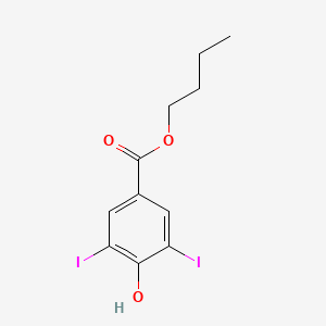 molecular formula C11H12I2O3 B1201708 Butyl 4-hydroxy-3,5-diiodobenzoate CAS No. 51-38-7