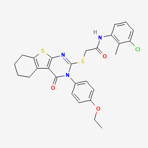 N-(3-chloro-2-methylphenyl)-2-{[3-(4-ethoxyphenyl)-4-oxo-3,4,5,6,7,8-hexahydro[1]benzothieno[2,3-d]pyrimidin-2-yl]sulfanyl}acetamide