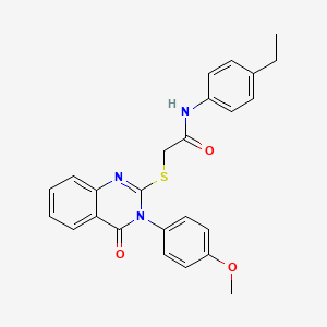 N-(4-ethylphenyl)-2-{[3-(4-methoxyphenyl)-4-oxo-3,4-dihydroquinazolin-2-yl]sulfanyl}acetamide