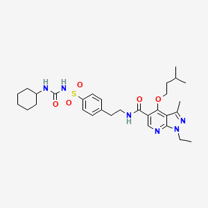 molecular formula C30H42N6O5S B1201709 Glicaramide CAS No. 36980-34-4