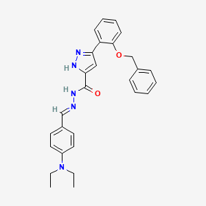 5-(2-(Benzyloxy)phenyl)-N'-(4-(diethylamino)benzylidene)-1H-pyrazole-3-carbohydrazide