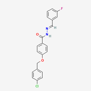 4-((4-Chlorobenzyl)oxy)-N'-(3-fluorobenzylidene)benzohydrazide