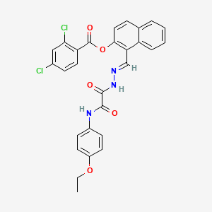 [1-[(E)-[[2-(4-ethoxyanilino)-2-oxoacetyl]hydrazinylidene]methyl]naphthalen-2-yl] 2,4-dichlorobenzoate