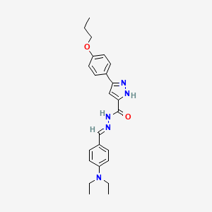 N'-(4-(Diethylamino)benzylidene)-3-(4-propoxy-PH)-1H-pyrazole-5-carbohydrazide