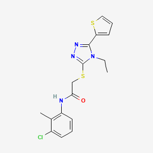 N-(3-chloro-2-methylphenyl)-2-{[4-ethyl-5-(thiophen-2-yl)-4H-1,2,4-triazol-3-yl]sulfanyl}acetamide