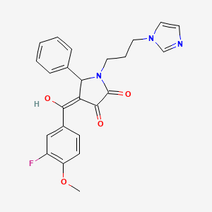 1-(3-(1H-Imidazol-1-yl)propyl)-4-(3-fluoro-4-methoxybenzoyl)-3-hydroxy-5-phenyl-1H-pyrrol-2(5H)-one