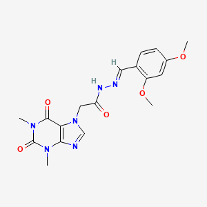 N'-[(E)-(2,4-dimethoxyphenyl)methylidene]-2-(1,3-dimethyl-2,6-dioxo-1,2,3,6-tetrahydro-7H-purin-7-yl)acetohydrazide