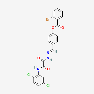 4-(2-((2,5-Dichloroanilino)(oxo)acetyl)carbohydrazonoyl)phenyl 2-bromobenzoate