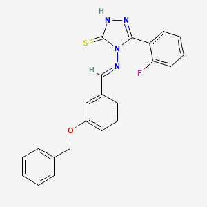 4-((3-(Benzyloxy)benzylidene)amino)-3-(2-fluorophenyl)-1H-1,2,4-triazole-5(4H)-thione