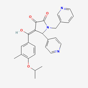 3-Hydroxy-4-(4-isopropoxy-3-methylbenzoyl)-5-(4-pyridinyl)-1-(3-pyridinylmethyl)-1,5-dihydro-2H-pyrrol-2-one