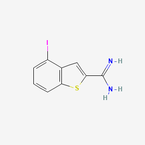 molecular formula C9H7IN2S B1201740 4-Iodo-1-benzothiophene-2-carboximidamide CAS No. 154628-42-9