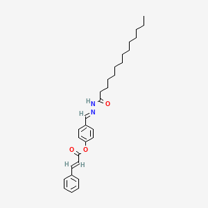 molecular formula C30H40N2O3 B12017407 [4-[(E)-(tetradecanoylhydrazinylidene)methyl]phenyl] (E)-3-phenylprop-2-enoate CAS No. 765274-89-3