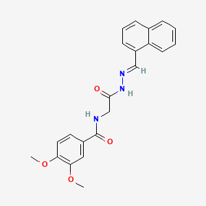 3,4-Dimethoxy-N-(2-(2-(1-naphthylmethylene)hydrazino)-2-oxoethyl)benzamide