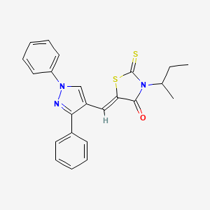 (5Z)-3-sec-butyl-5-[(1,3-diphenyl-1H-pyrazol-4-yl)methylene]-2-thioxo-1,3-thiazolidin-4-one