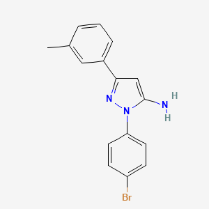 molecular formula C16H14BrN3 B12017473 1-(4-Bromophenyl)-3-M-tolyl-1H-pyrazol-5-amine CAS No. 618098-23-0