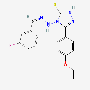 3-Fluorobenzaldehyde [3-(4-ethoxyphenyl)-5-sulfanyl-4H-1,2,4-triazol-4-YL]hydrazone