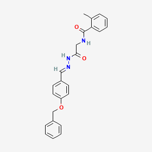 molecular formula C24H23N3O3 B12017510 N-(2-(2-(4-(Benzyloxy)benzylidene)hydrazino)-2-oxoethyl)-2-methylbenzamide CAS No. 444178-76-1