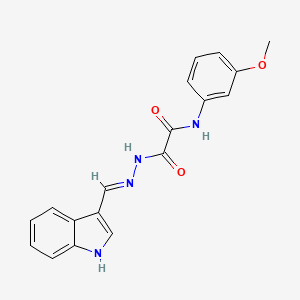 molecular formula C18H16N4O3 B12017549 2-(2-((1H-Indol-3-yl)methylene)hydrazinyl)-N-(3-methoxyphenyl)-2-oxoacetamide CAS No. 764693-11-0