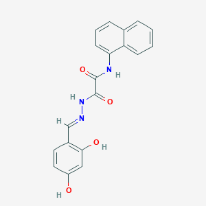 molecular formula C19H15N3O4 B12017618 N'-[(E)-(2,4-dihydroxyphenyl)methylideneamino]-N-naphthalen-1-yloxamide 