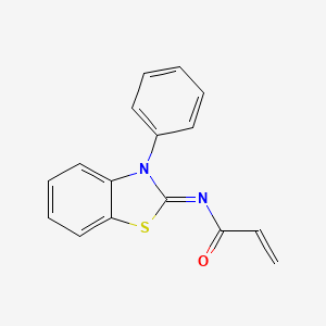 molecular formula C16H12N2OS B1201763 N-(3-phenyl-1,3-benzothiazol-2-ylidene)-2-propenamide 