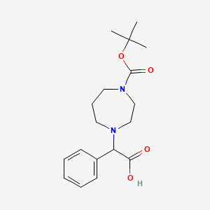 [4-(tert-Butoxycarbonyl)-1,4-diazepan-1-yl](phenyl)acetic acid