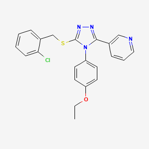 3-{5-[(2-chlorobenzyl)sulfanyl]-4-(4-ethoxyphenyl)-4H-1,2,4-triazol-3-yl}pyridine